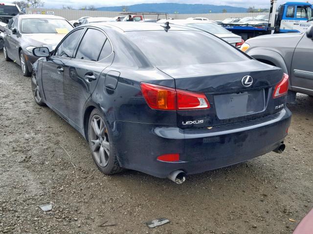 JTHBK262692088558 - 2009 LEXUS IS 250 BLACK photo 3