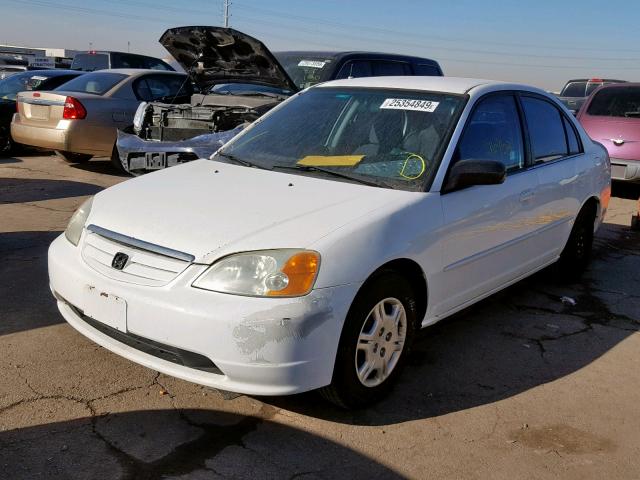 1HGEN26492L000093 - 2002 HONDA CIVIC GX WHITE photo 2