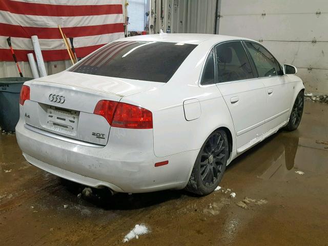 WAUDF78EX8A134655 - 2008 AUDI A4 2.0T QU WHITE photo 4