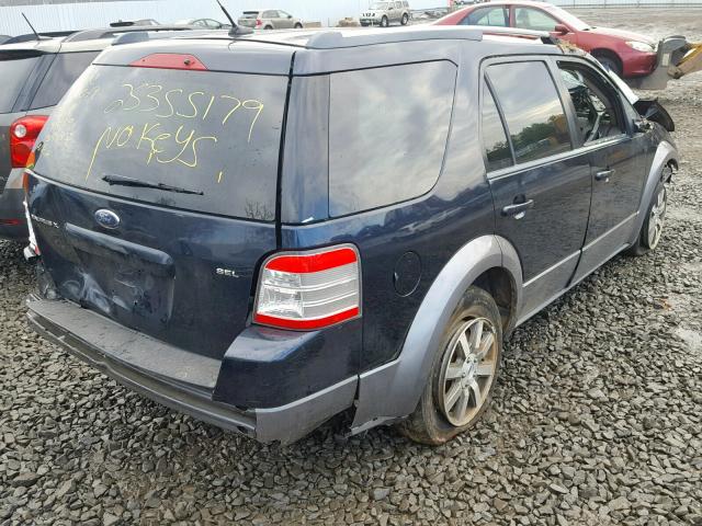 1FMDK02W58GA25651 - 2008 FORD TAURUS X S BLUE photo 4