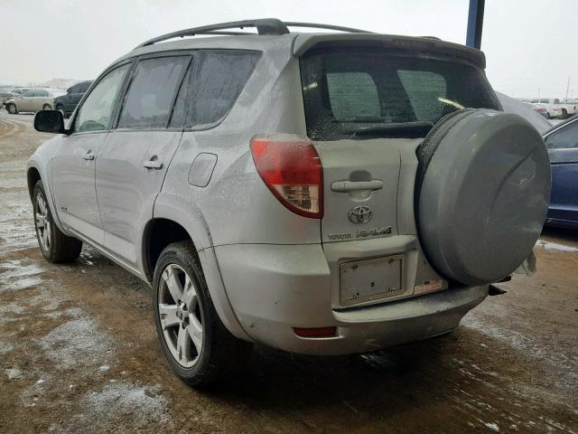 JTMBD32V486059665 - 2008 TOYOTA RAV4 SPORT SILVER photo 3