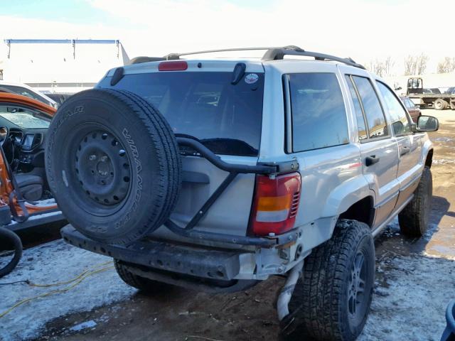 1J4GW48S94C138483 - 2004 JEEP GRAND CHER SILVER photo 4