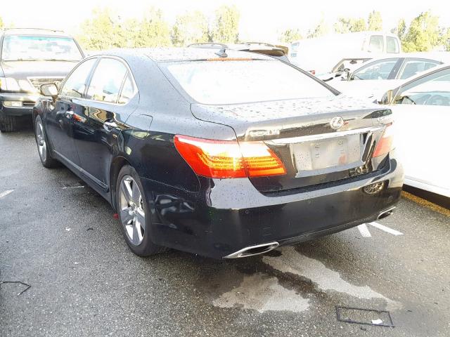 JTHGL5EF2A5038364 - 2010 LEXUS LS 460L BLACK photo 3