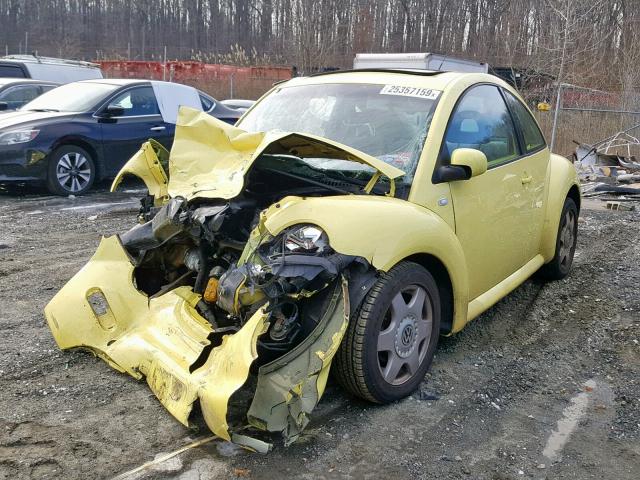 3VWCT21C71M403672 - 2001 VOLKSWAGEN NEW BEETLE Sarı foto 2