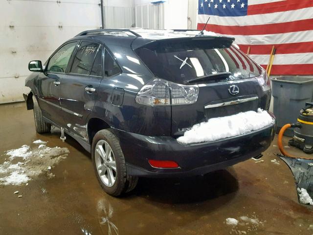 JTJHW31U782861001 - 2008 LEXUS RX 400H GRAY photo 3