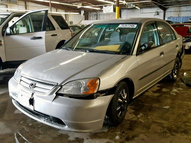 2HGES16201H596031 - 2001 HONDA CIVIC DX SILVER photo 2