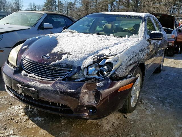 JTHBA30G265172576 - 2006 LEXUS ES 330 BURGUNDY photo 2