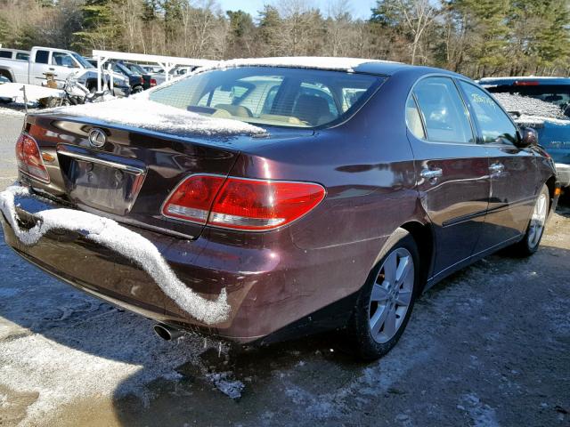 JTHBA30G265172576 - 2006 LEXUS ES 330 BURGUNDY photo 4