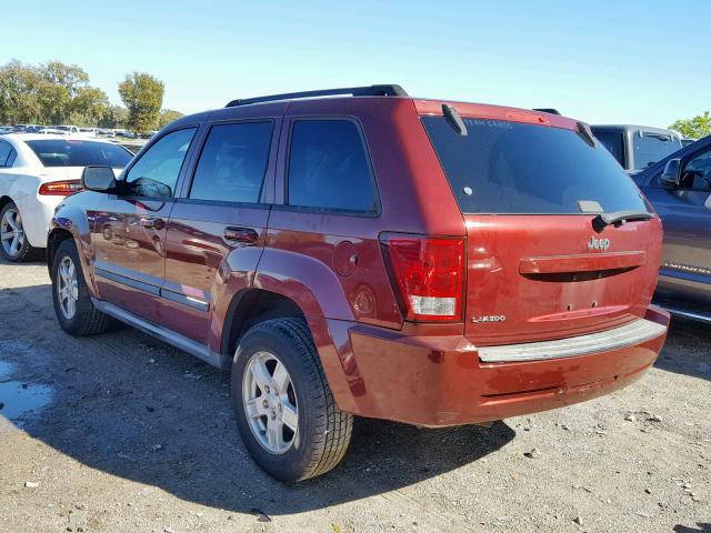 1J8GS48K27C567608 - 2007 JEEP GRAND CHER RED photo 3