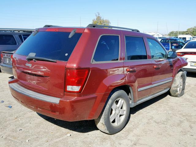 1J8GS48K27C567608 - 2007 JEEP GRAND CHER RED photo 4