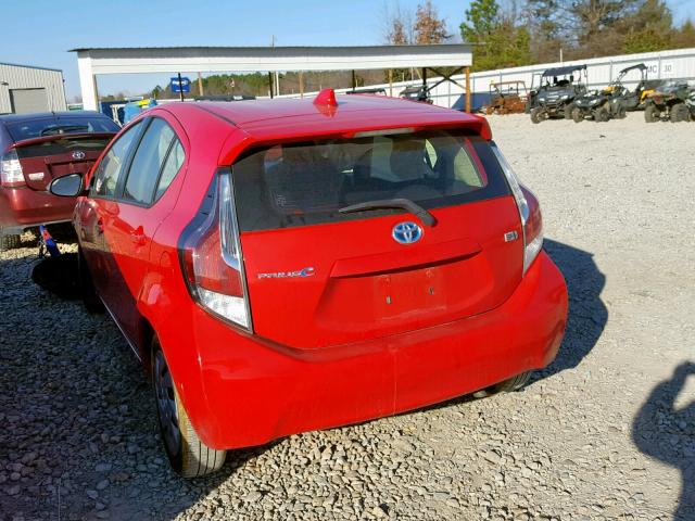 JTDKDTB31F1092258 - 2015 TOYOTA PRIUS C RED photo 3