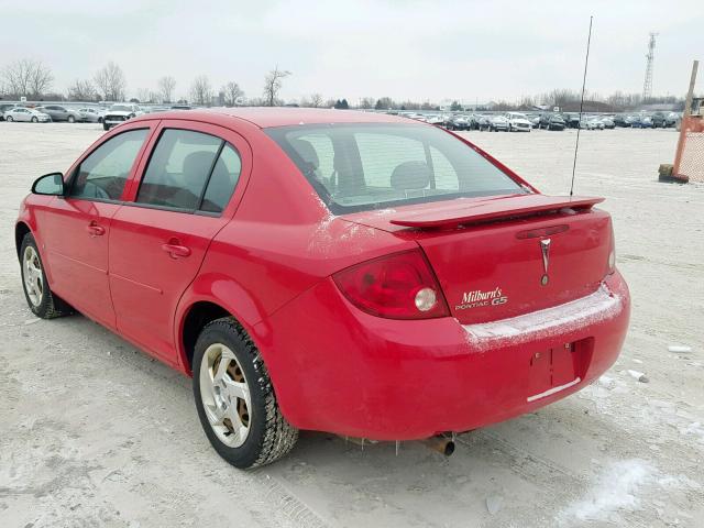 1G2AJ55F177196242 - 2007 PONTIAC G5 RED photo 3