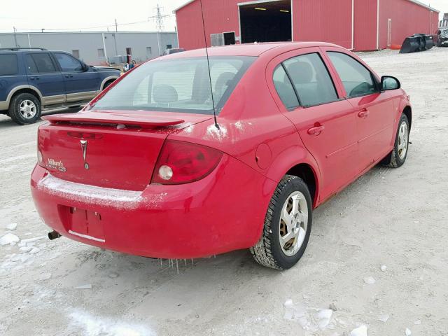 1G2AJ55F177196242 - 2007 PONTIAC G5 RED photo 4