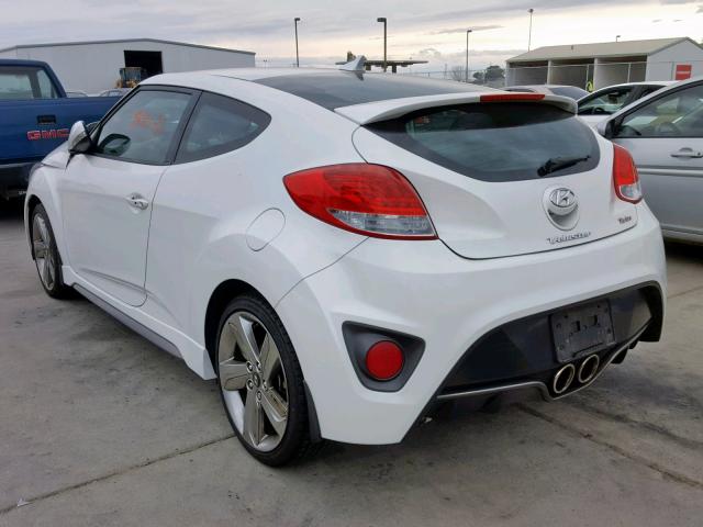 KMHTC6AE9DU173687 - 2013 HYUNDAI VELOSTER T WHITE photo 3