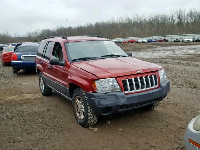 1J4GW48S04C390672 - 2004 JEEP GRAND CHER RED photo 1