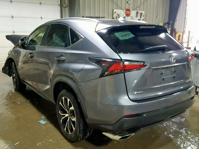 JTJBARBZ6H2143277 - 2017 LEXUS NX 200T CHARCOAL photo 3