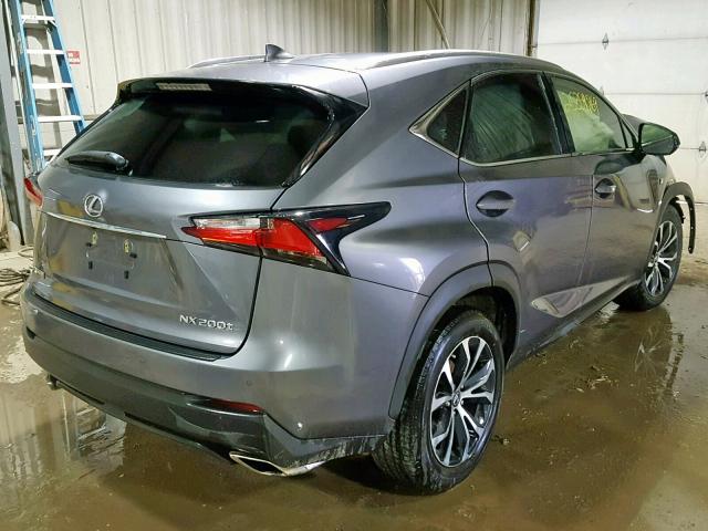 JTJBARBZ6H2143277 - 2017 LEXUS NX 200T CHARCOAL photo 4