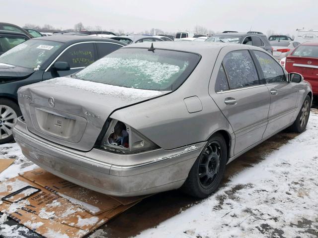 WDBNG83J84A405591 - 2004 MERCEDES-BENZ S 430 4MAT SILVER photo 4