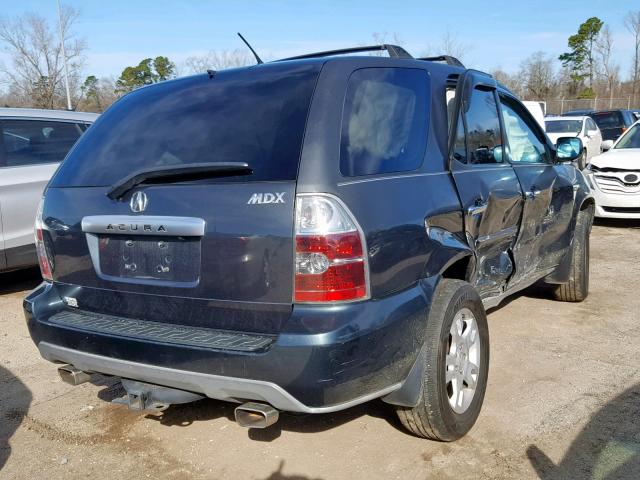 2HNYD18824H552473 - 2004 ACURA MDX TOURIN BLUE photo 4