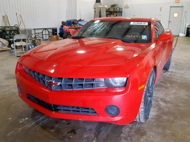 2G1FA1ED5B9169246 - 2011 CHEVROLET CAMARO LS RED photo 2