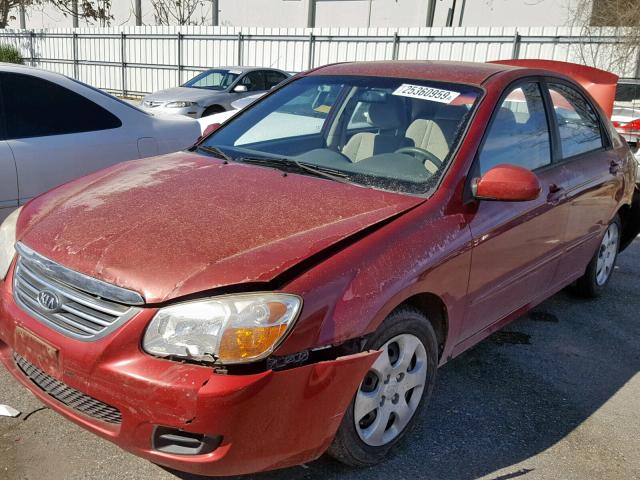 KNAFE122585533747 - 2008 KIA SPECTRA EX RED photo 2