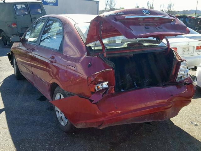 KNAFE122585533747 - 2008 KIA SPECTRA EX RED photo 3