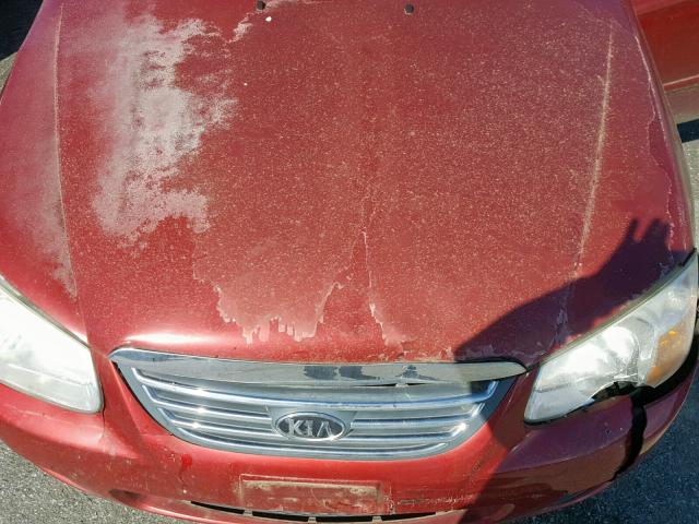 KNAFE122585533747 - 2008 KIA SPECTRA EX RED photo 7