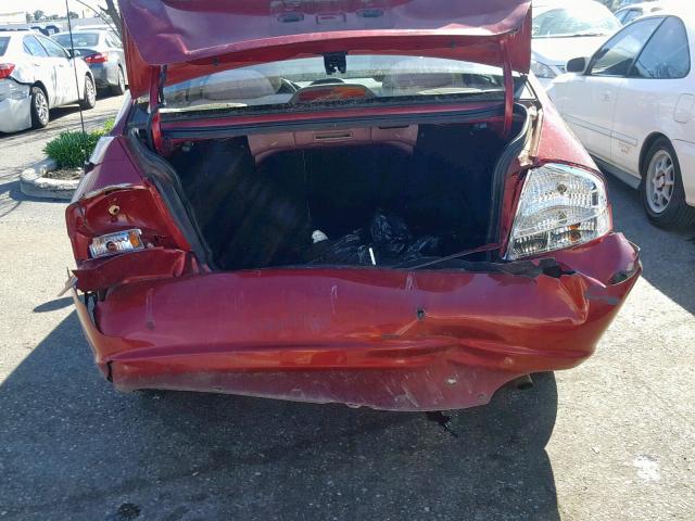 KNAFE122585533747 - 2008 KIA SPECTRA EX RED photo 9