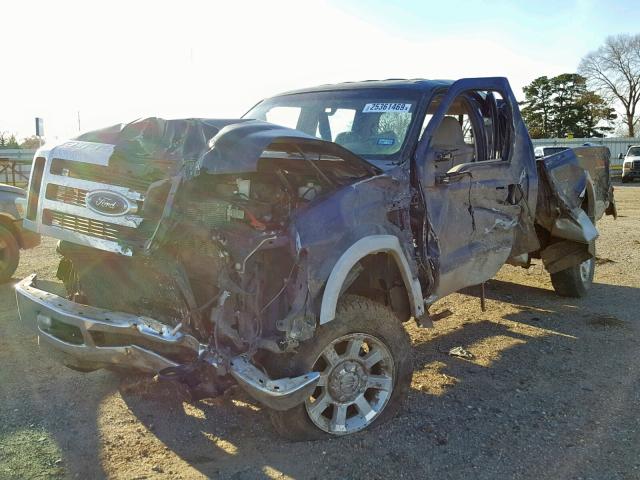 1FTWW31R38EC48409 - 2008 FORD F350 SRW S BLUE photo 2