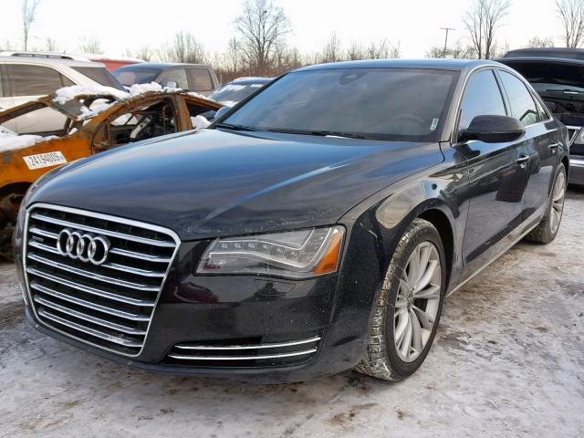 WAUAGAFD5DN029385 - 2013 AUDI A8 QUATTRO BLACK photo 2