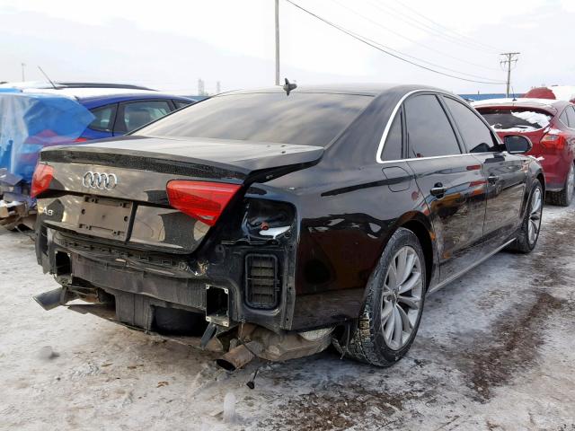 WAUAGAFD5DN029385 - 2013 AUDI A8 QUATTRO BLACK photo 4