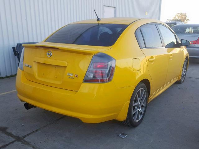 3N1CB61E07L693334 - 2007 NISSAN SENTRA SE- YELLOW photo 4