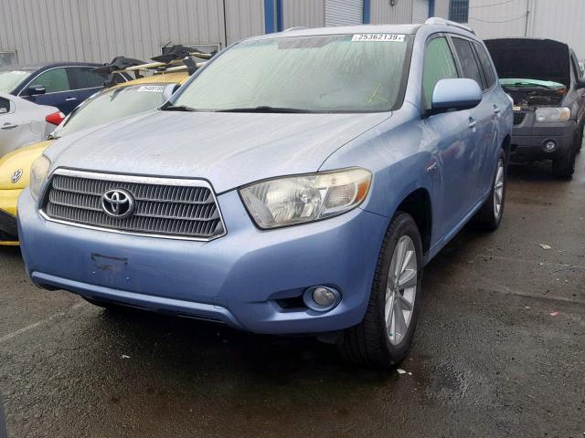 JTEEW44AX82007208 - 2008 TOYOTA HIGHLANDER BLUE photo 2