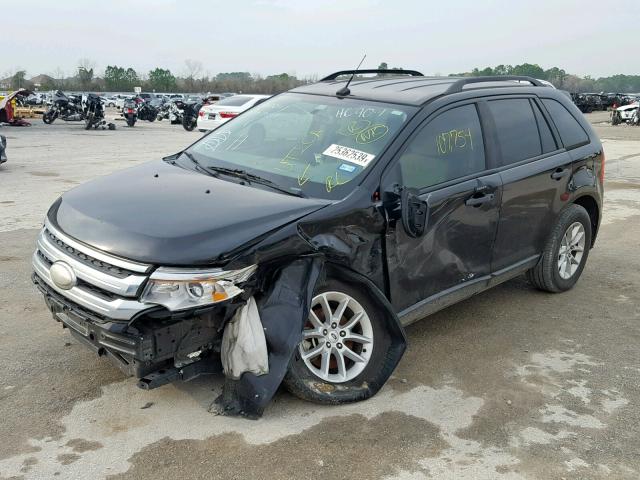 2FMDK3GC6DBE18043 - 2013 FORD EDGE SE BLACK photo 2