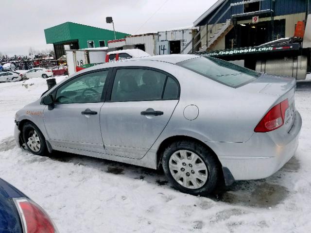 2HGFA16397H032502 - 2007 HONDA CIVIC DX SILVER photo 3