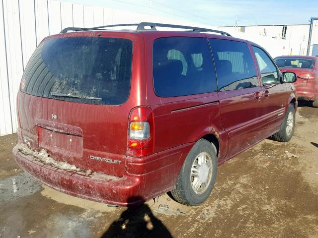 1GNDX13E02D232627 - 2002 CHEVROLET VENTURE LU MAROON photo 4