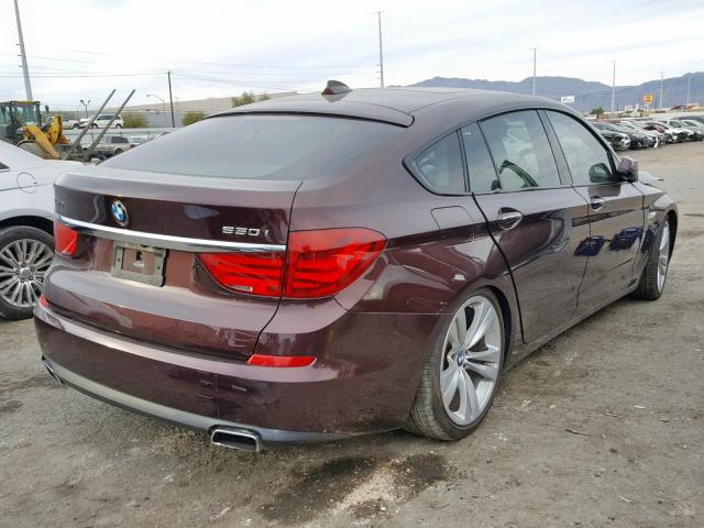 WBASP4C56BC341758 - 2011 BMW 550 XIGT PURPLE photo 4