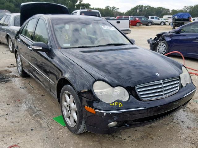 WDBRF61J94F544918 - 2004 MERCEDES-BENZ C 240 BLACK photo 1