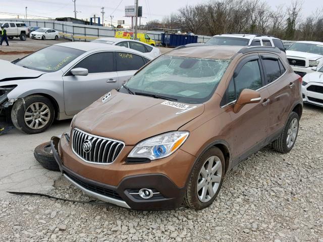 KL4CJCSB6GB553593 - 2016 BUICK ENCORE BROWN photo 2