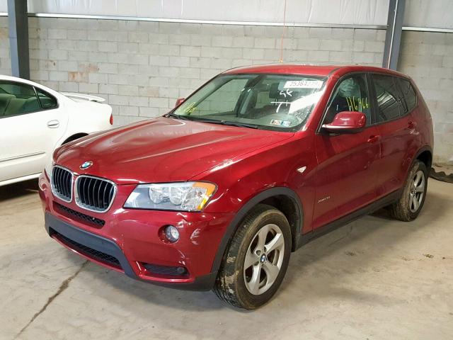 5UXWX5C5XBL708668 - 2011 BMW X3 XDRIVE2 RED photo 2