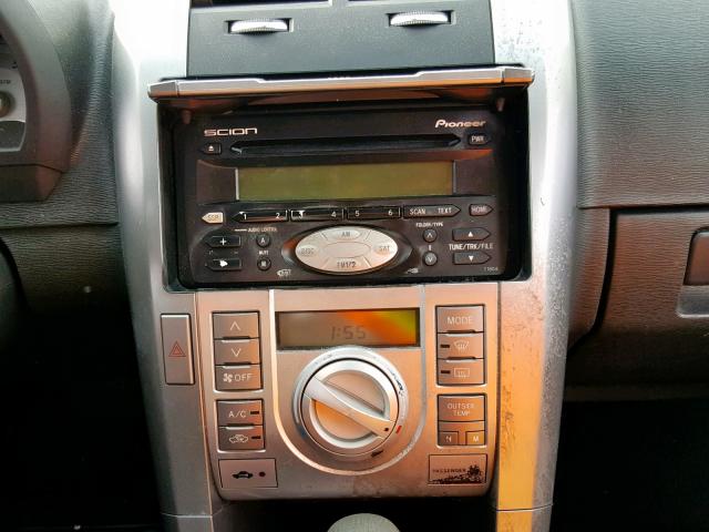 JTKDE177750059753 - 2005 TOYOTA SCION TC შავი ფოტო 9