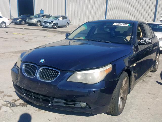 WBANB53556CP02095 - 2006 BMW 550 I BLUE photo 2