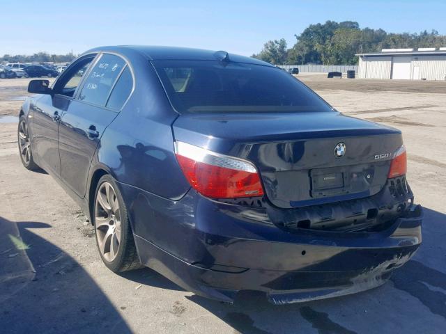 WBANB53556CP02095 - 2006 BMW 550 I BLUE photo 3