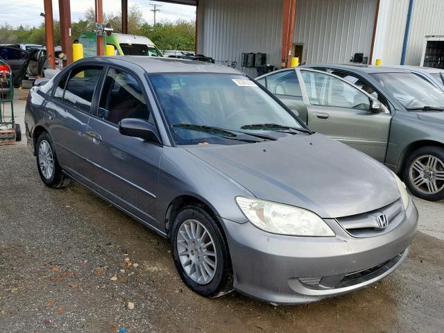 2HGES16545H594461 - 2005 HONDA CIVIC LX GRAY photo 1