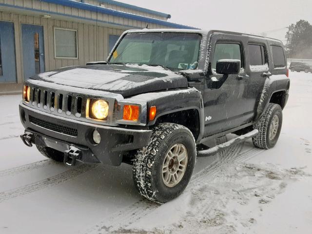 5GTDN13E278246875 - 2007 HUMMER H3 BLACK photo 2