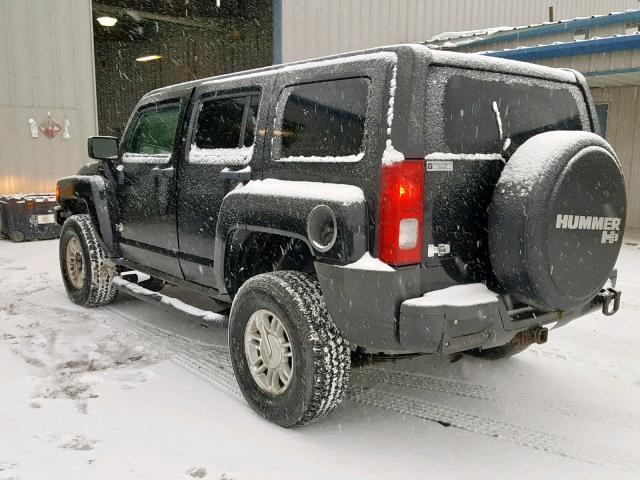 5GTDN13E278246875 - 2007 HUMMER H3 BLACK photo 3