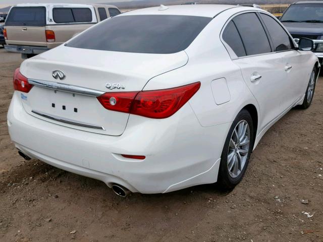 JN1BV7AP7FM348543 - 2015 INFINITI Q50 BASE WHITE photo 4