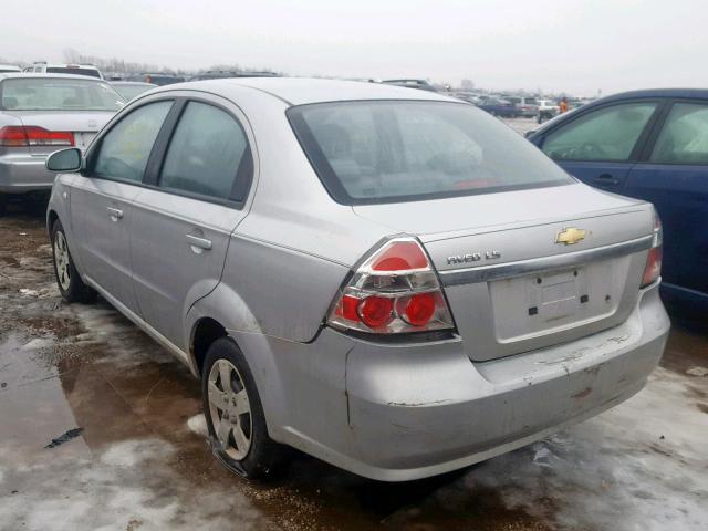 KL1TD56658B008676 - 2008 CHEVROLET AVEO BASE ვერცხლისფერი ფოტო 3
