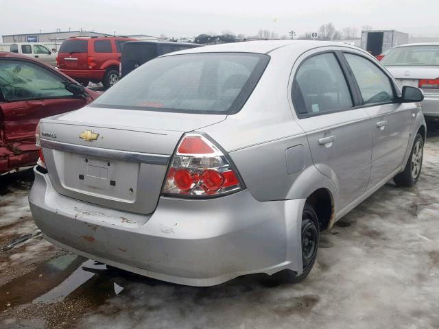 KL1TD56658B008676 - 2008 CHEVROLET AVEO BASE ვერცხლისფერი ფოტო 4