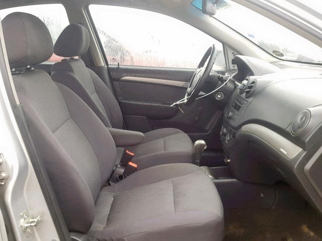 KL1TD56658B008676 - 2008 CHEVROLET AVEO BASE ვერცხლისფერი ფოტო 5
